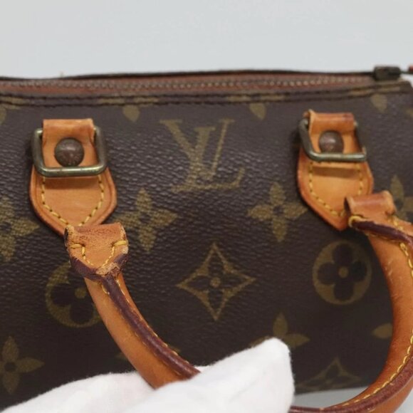 LOUIS VUITTON Monogram Mini Speedy Hand Bag M41534 LV Auth hk2286 - Picture 9 of 13